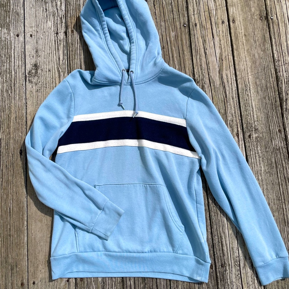 Men’s Light Blue Stripe Hoodie